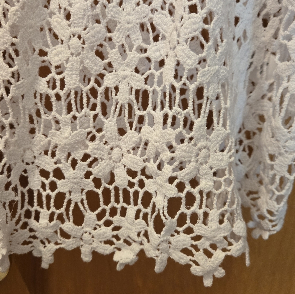 Rabbit Rabbit Rabbit White Crochet Cardigan - Picture 3 of 3